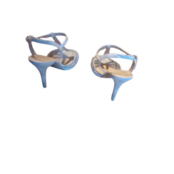 I Miller Women's Size 8.5 Sparkly Silver High Heel Shoes - Picture 4 of 7